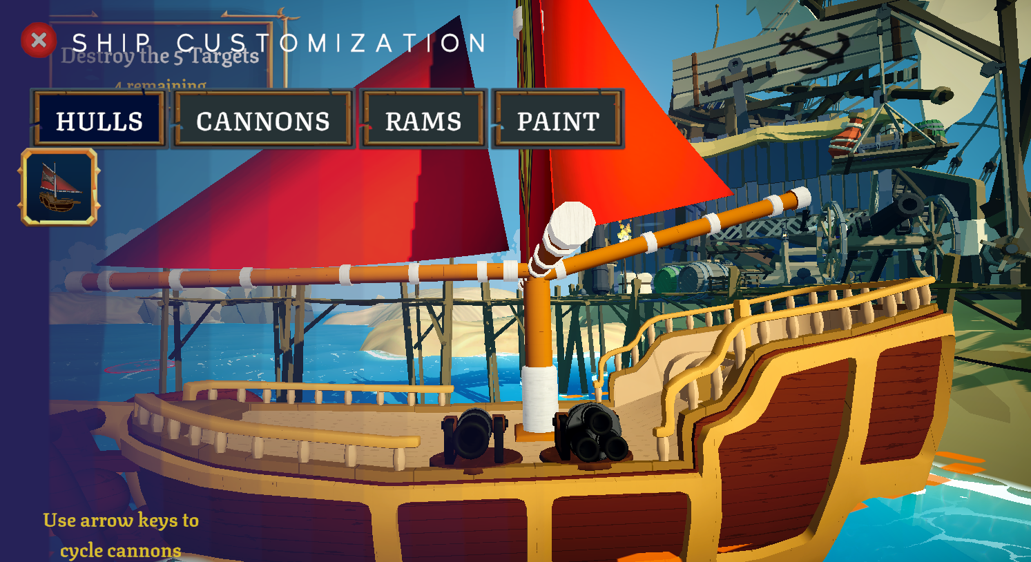 Hull customization in Tidewake
