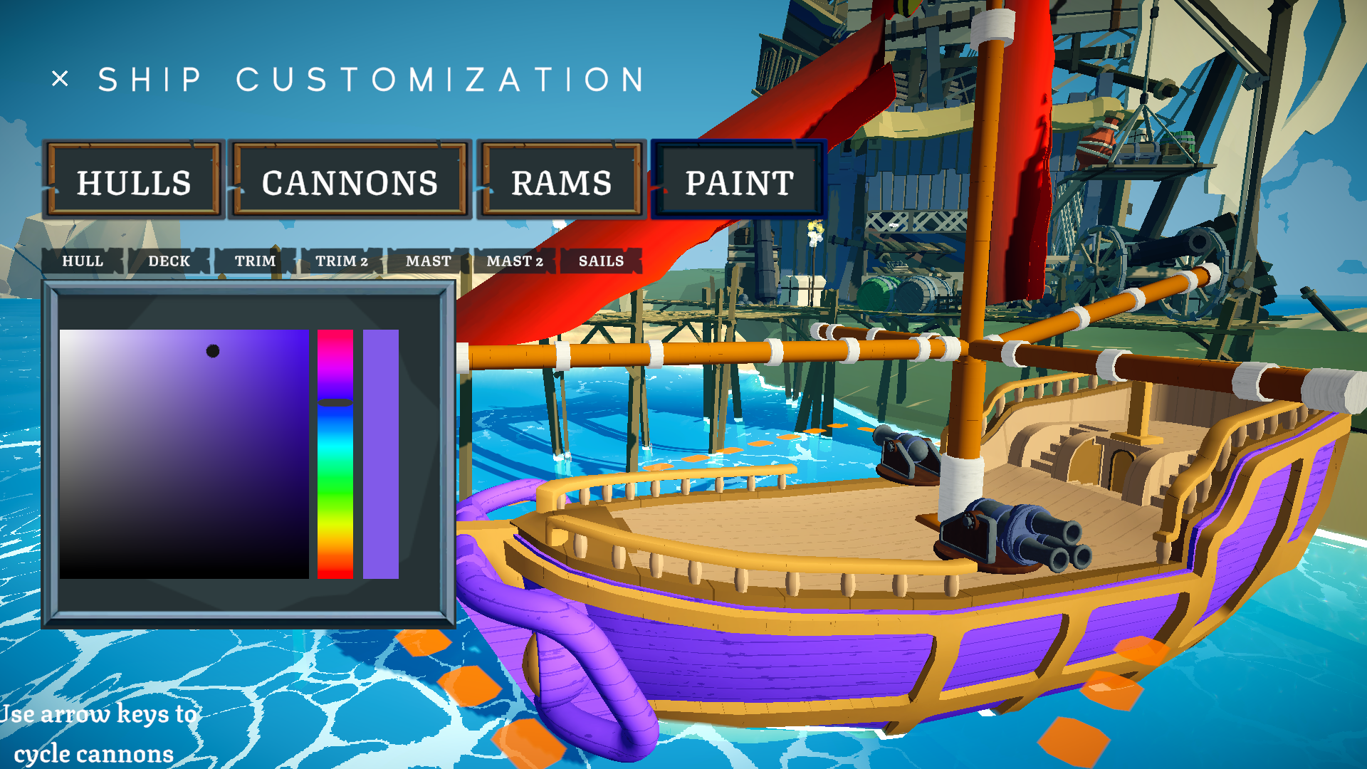 Paint customization in Tidewake